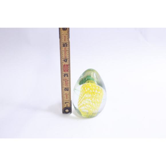 Egg Shaped Paperweight, 3 1/2", Blown Glass, Table, Desk Decor, Office, Heavy, - Picture 2 of 2
